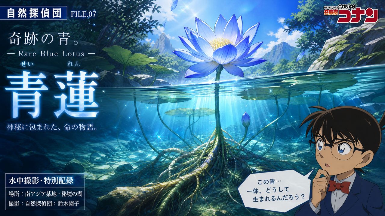 海角海角-稀有海角 | 蓝莲花水下根系完整视频记录